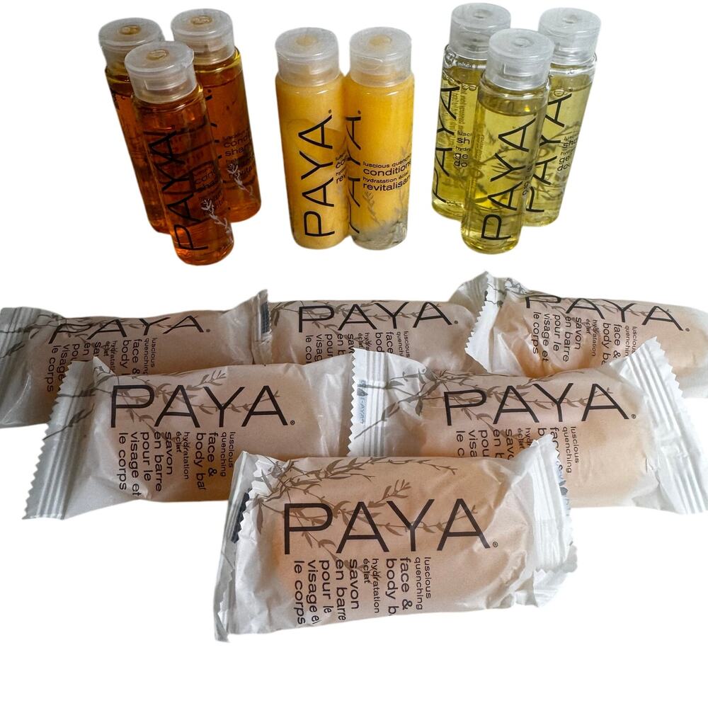Paya Hotel Soap Conditioner Shampoo Body Wash Lot Travel Size Lot of 14 Air BnB